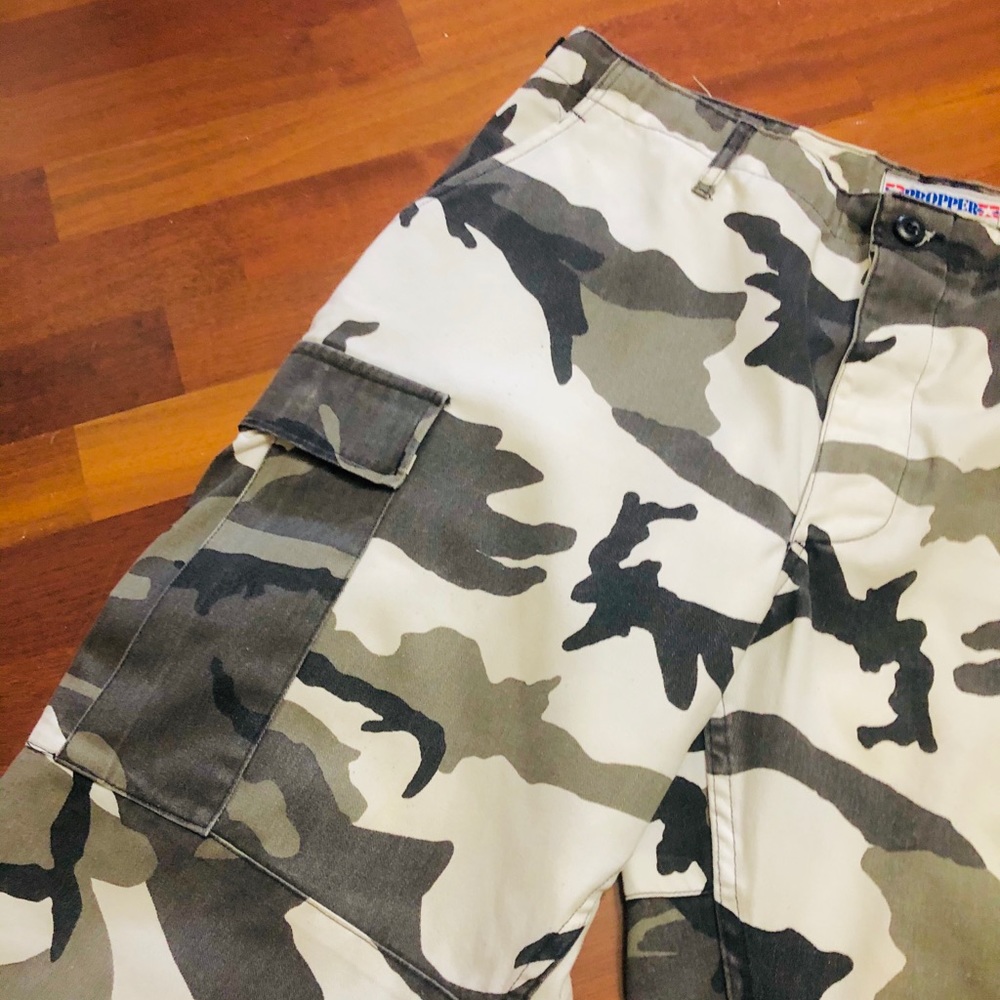 Men’s black/grey/white camouflage adjustable pants - Picture 3 of 8